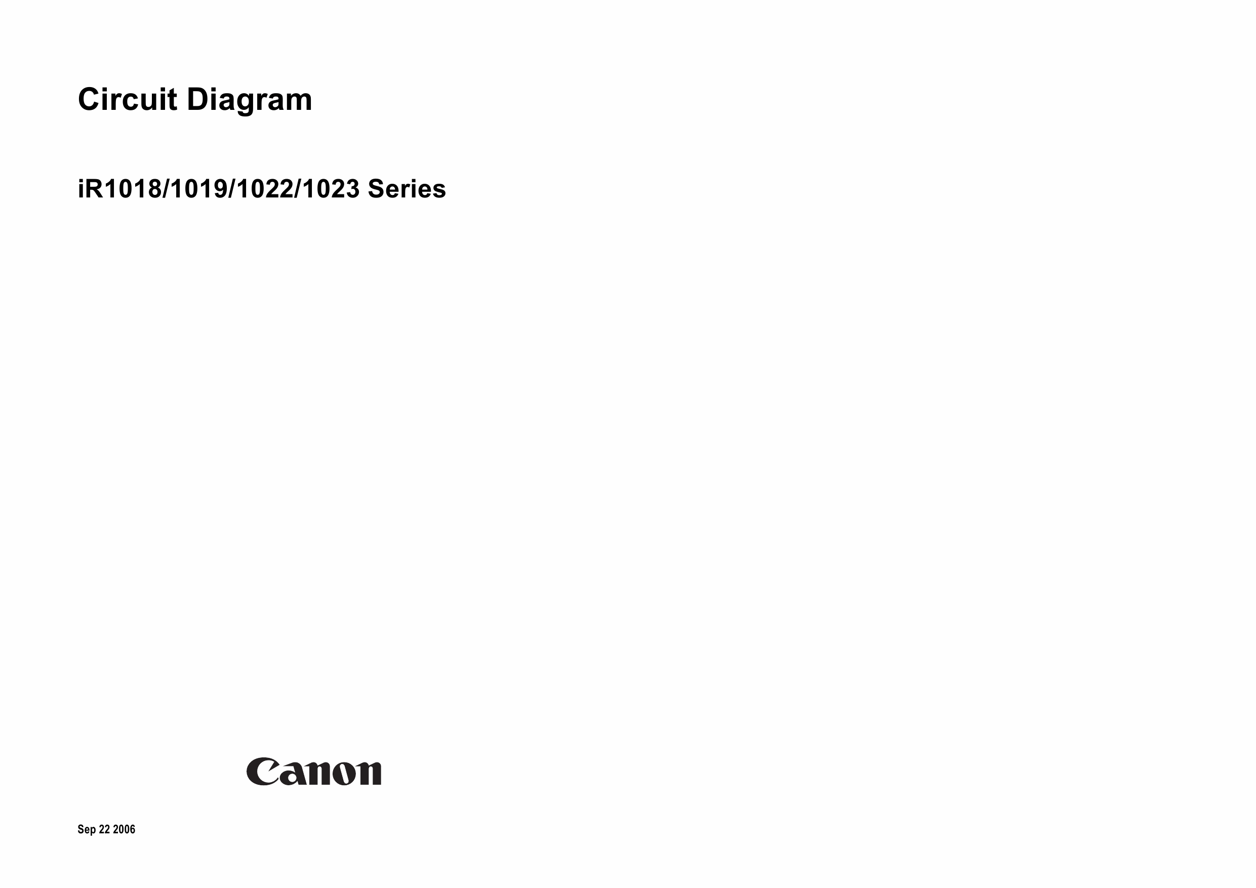 Canon imageRUNNER-iR 1018 1019 1022 1023 Circuit Diagram-1
